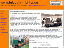 Tablet Screenshot of feldbahn-richter.de
